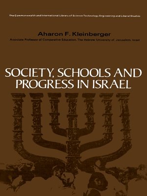 cover image of Society, Schools and Progress in Israel